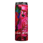 Schöne Rote Rosen Thermosbecher (Rückseite)