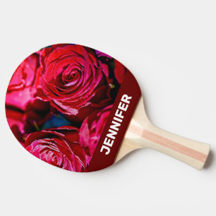 Schöne Rote Rosen Tischtennis Schläger