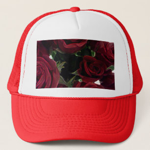 SCHÖNE ROTE ROSEN TRUCKERKAPPE
