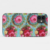SCHÖNE ROTE ROSEN UND BLUE BLUMEN Case-Mate iPhone HÜLLE (Rückseite (Horizontal))