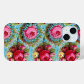 SCHÖNE ROTE ROSEN UND BLUE BLUMEN Case-Mate iPhone HÜLLE (Rückseite (Horizontal))