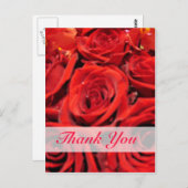 Schöne Rote Rosen Vielen Dank Postkarte (Vorne/Hinten)
