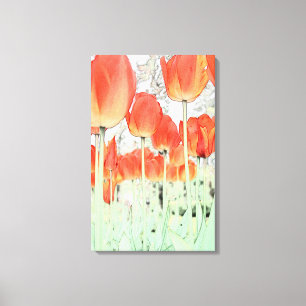 schöne rote Tulpe-Blume Leinwanddruck