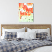 schöne rote Tulpe-Blume Leinwanddruck (Insitu (Schlafzimmer))