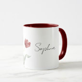 Schöne rote Tulpenblumen Tasse (VorderseiteRechts)