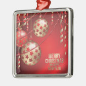 Schöne, rote und goldene Weihnachtsbälle Ornament Aus Metall (Links)