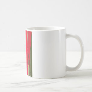 Schöne rote und grüne Textur Farb Abstract Art Kaffeetasse