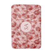 Schöne rote und rosa Monogrammierte Badematte (Vorderseite Vertikal)