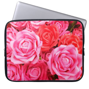 Schöne rote und rosa Rosen Laptopschutzhülle