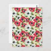 Schöne rote und weiße Pfeffer auf cremegelb Postkarte (Vorne/Hinten)