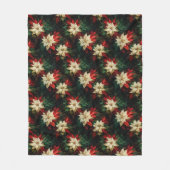 Schöne rote und weiße Poinsettias Fleecedecke (Vorderseite)