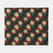 Schöne rote und weiße Poinsettias Fleecedecke (Vorderseite (Horizontal))