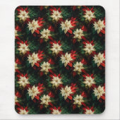 Schöne rote und weiße Poinsettias Mousepad (Vorne)