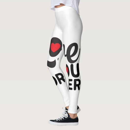 Schöne, rote und weiße Täler Leggings (Links)