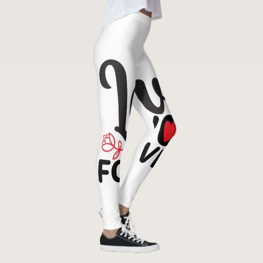 Schöne, rote und weiße Täler Leggings (Rechts)