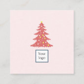 schöne rote Urlaubskarte Quadratische Visitenkarte (Rückseite)