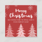 schöne rote Urlaubskarte Quadratische Visitenkarte (Vorderseite)