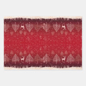 Schöne rote Weihnachten Geschenkpapier Set (Vorderseite)