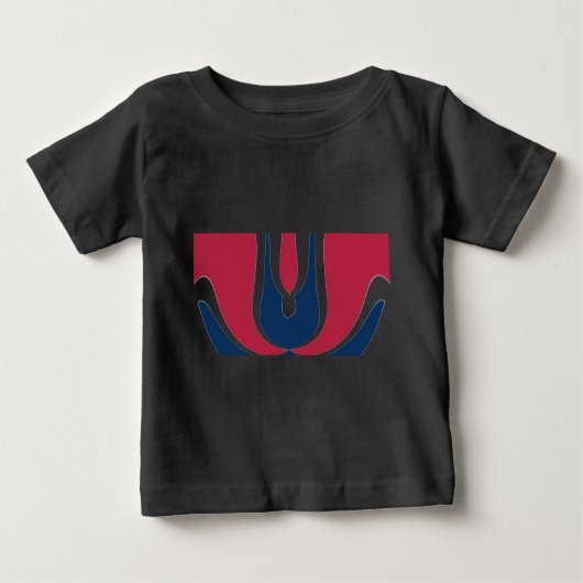 Schöne, rote, weiße, blaue Textur Abstrakt Baby T-shirt (Vorderseite)