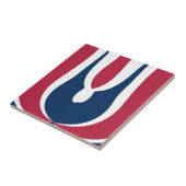 Schöne, rote, weiße, blaue Textur Abstrakt Fliese (Seite)