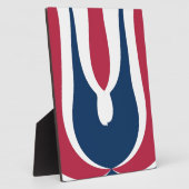 Schöne, rote, weiße, blaue Textur Abstrakt Fotoplatte (Seite)