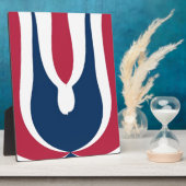 Schöne, rote, weiße, blaue Textur Abstrakt Fotoplatte (Seite)