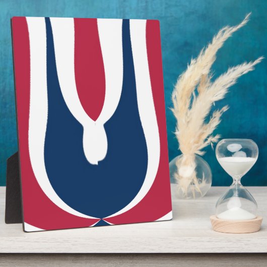 Schöne, rote, weiße, blaue Textur Abstrakt Fotoplatte (Seite)