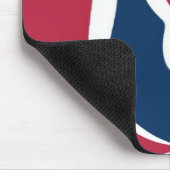 Schöne, rote, weiße, blaue Textur Abstrakt Mousepad (Ecke)