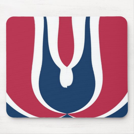 Schöne, rote, weiße, blaue Textur Abstrakt Mousepad (Vorne)