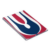 Schöne, rote, weiße, blaue Textur Abstrakt Notizblock (Rechte Seite)