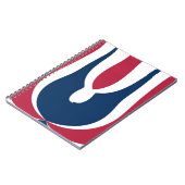 Schöne, rote, weiße, blaue Textur Abstrakt Notizblock (Linke Seite)