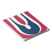 Schöne, rote, weiße, blaue Textur Abstrakt Notizblock (angewinkelt)