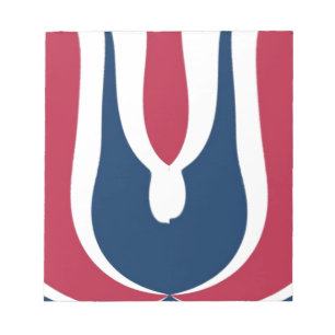 Schöne, rote, weiße, blaue Textur Abstrakt Notizblock