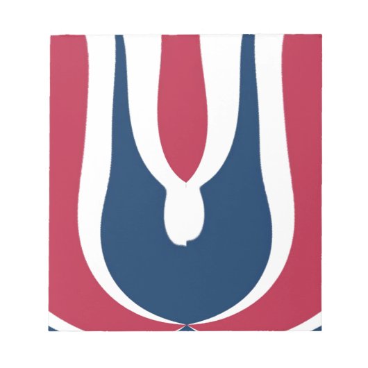 Schöne, rote, weiße, blaue Textur Abstrakt Notizblock (Vorderseite)