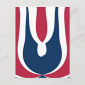 Schöne, rote, weiße, blaue Textur Abstrakt Postkarte (Vorderseite)