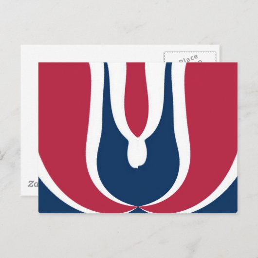 Schöne, rote, weiße, blaue Textur Abstrakt Postkarte (Vorne/Hinten)