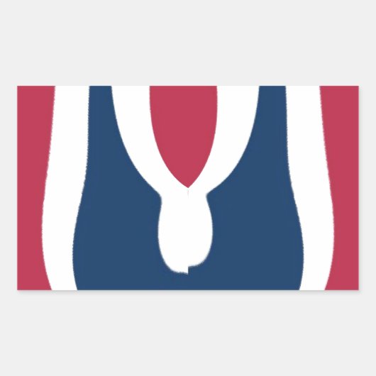 Schöne, rote, weiße, blaue Textur Abstrakt Rechteckiger Aufkleber (Vorderseite)