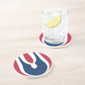 Schöne, rote, weiße, blaue Textur Abstrakt Sandstein Untersetzer (Seite)