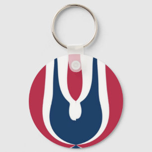 Schöne, rote, weiße, blaue Textur Abstrakt Schlüsselanhänger