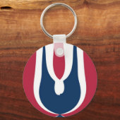 Schöne, rote, weiße, blaue Textur Abstrakt Schlüsselanhänger (Vorderseite)