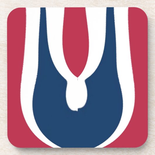 Schöne, rote, weiße, blaue Textur Abstrakt Untersetzer (Vorderseite)