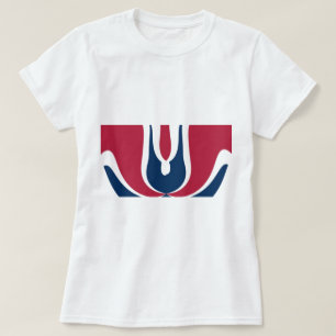 Schöne rote, weiße, blaue Textur Farb-Abstraktion T-Shirt