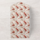 Schöne Rote Weiße Blüte All In One Einladung (Außenbereich)