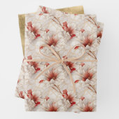 Schöne Rote Weiße Blüte Geschenkpapier Set (Beispiel)