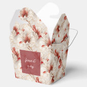 Schöne Rote Weiße Blüte Geschenkschachtel (Geöffnet)