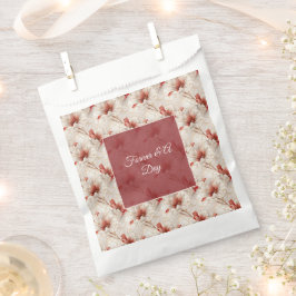 Schöne Rote Weiße Blüte Geschenktütchen