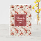 Schöne Rote Weiße Blüte Karte (Gelbe Blume)