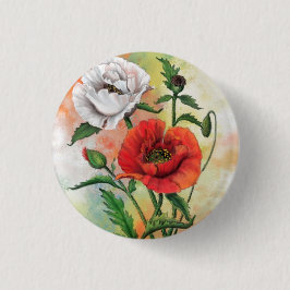 Schöne rote Weißkuchen - Malerei Art Button