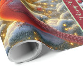 Schöne rote Winterkardinäle Geschenkpapier (Rolleneckpunkt)