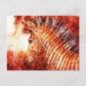Schöne rote Zebra Postkarte (Vorderseite)